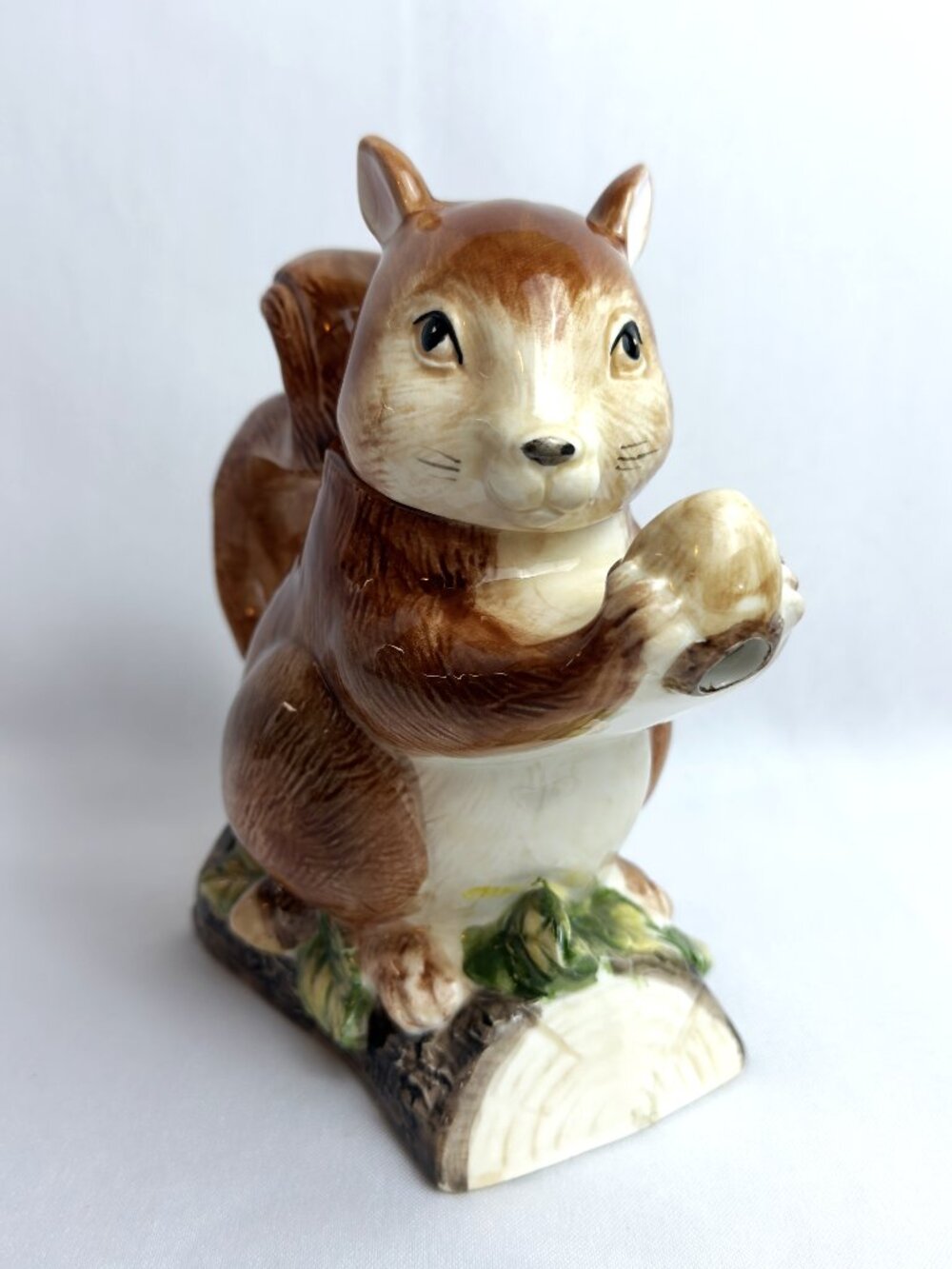 Takahashi Hand Painted Squirrel Teapot Japan Vintage Figural Woodland Ceramic